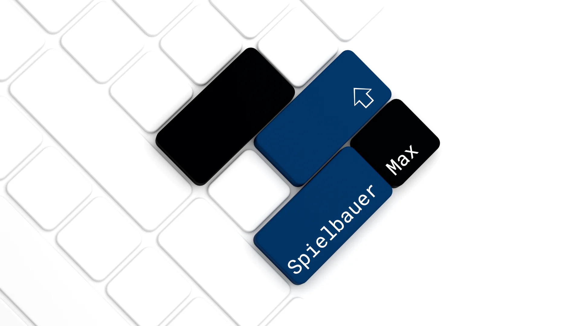 Logo Max Spielbauer aus Tastenkappen